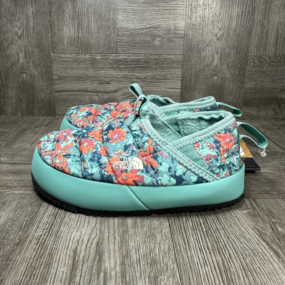 The North Face Traction Mule II Kids 11 Floral Insulated Puffer Slip On NEW